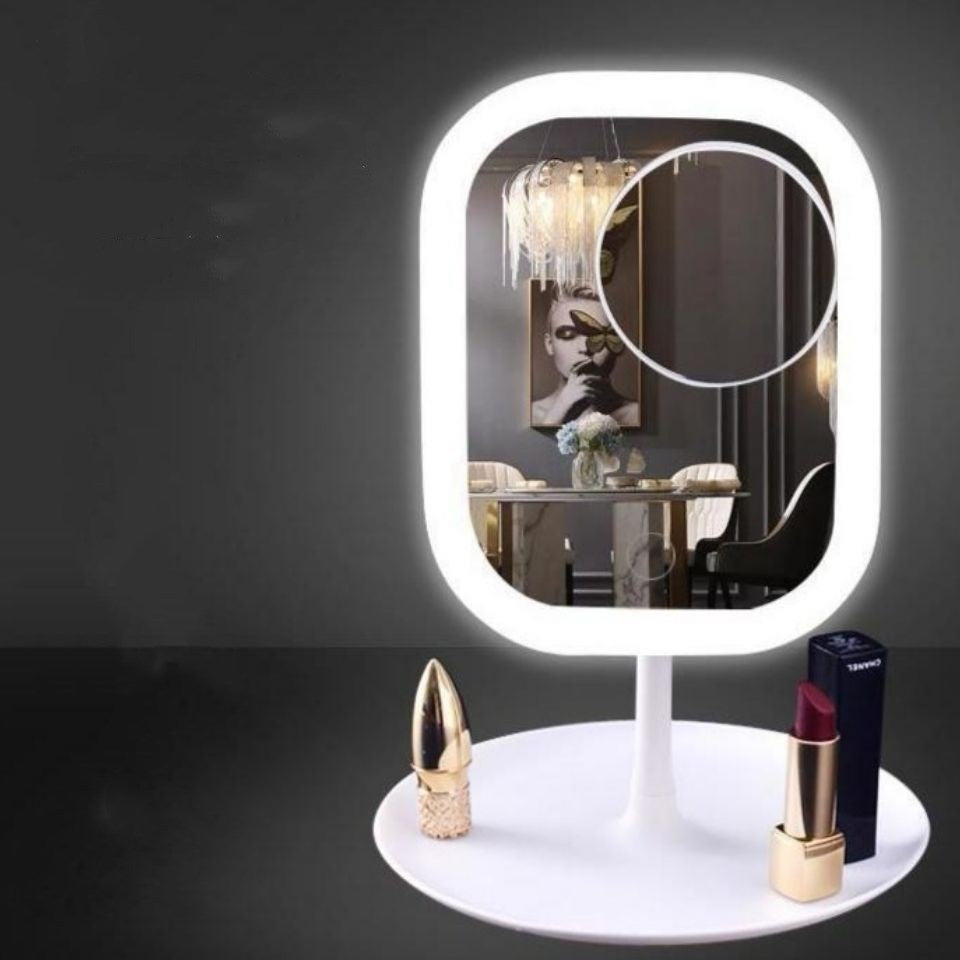 Desktop Dressing Mirror with Light Bulbs