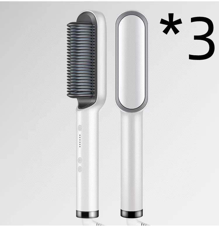 2-in-1 Hair Straightener & Curling Hot Comb