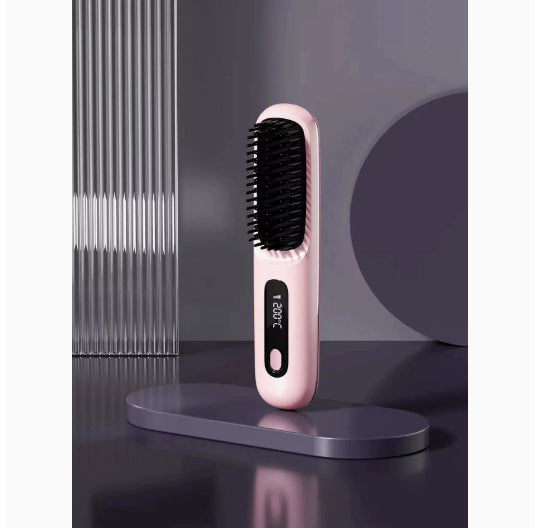 2-in-1 Wireless Hair Straightener Brush