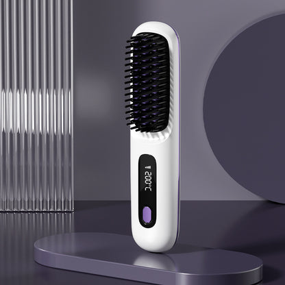 2-in-1 Wireless Hair Straightener Brush