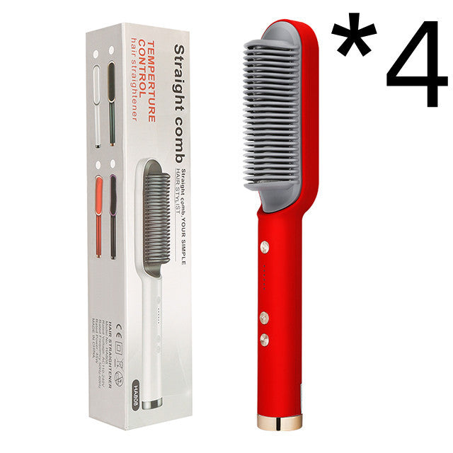 2-in-1 Hair Straightener & Curling Hot Comb