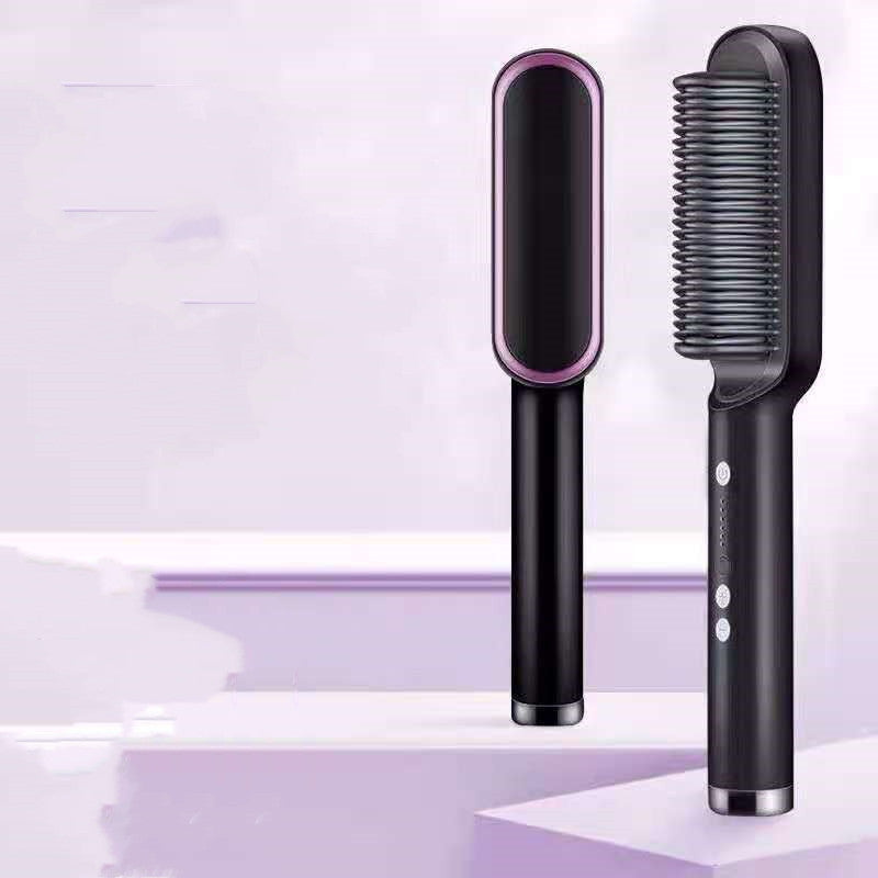 2-in-1 Hair Straightener & Curling Hot Comb