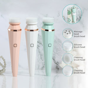 4-in-1 USB Rechargeable Electric Facial Cleansing Brush