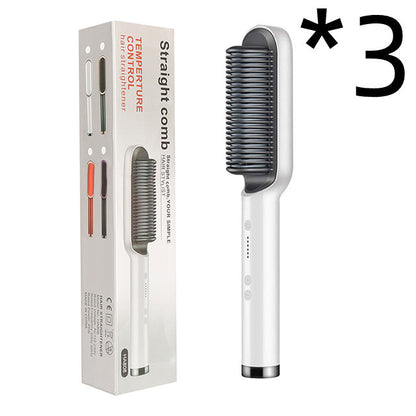 2-in-1 Hair Straightener & Curling Hot Comb