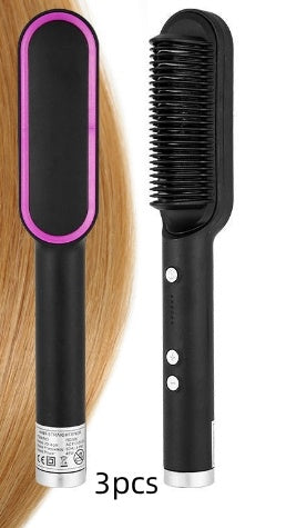 2-in-1 Hair Straightener & Curling Hot Comb