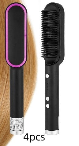 2-in-1 Hair Straightener & Curling Hot Comb