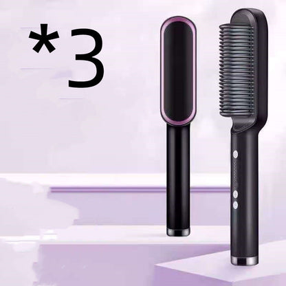 2-in-1 Hair Straightener & Curling Hot Comb