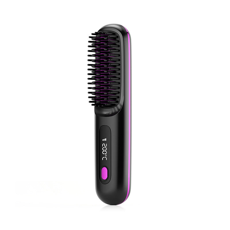 2-in-1 Wireless Hair Straightener Brush